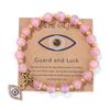 Lucky Turkish Evil Eye Pendant Beads Bracelet Handmade Natural Stone Charm Elastic Bangles Men Women Fashion Yoga Energy Jewelry