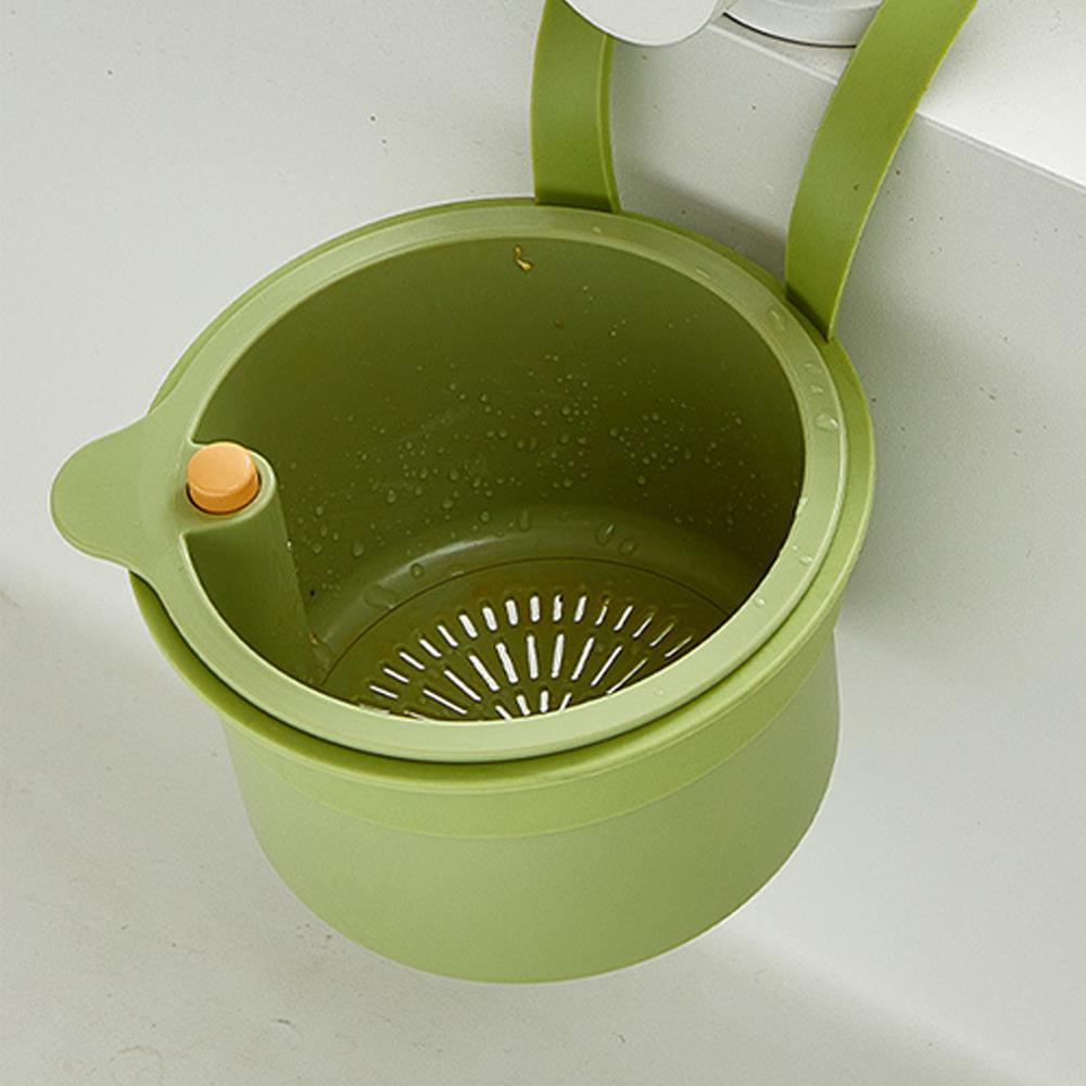 1PC Panier Passoire Suspendu Créatif pour Évier Couvercle Inférieur Ouvrable Égouttage Rapide Filtre à Déchets de Cuisine Multifonctionnel Détachable