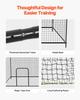 Baseball Batting Cage, 10668 x 3200 x 3100mm Freestanding Portable Batting Cage, Hitting Cages with 45-Ply Knotted HDPE & Long Positioning Ropes,