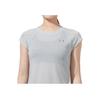 Under Armour Solid Color Breathable Sports Fitness Short Sleeve Raglan T-Shirt Women Tops Gray 1350070-014