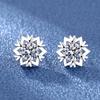 925 Sterlingsilber Nadel Ohrringe Mode Hochwertiger Schmuck Doppelreihe Kristall Zirkon Runder Stecker