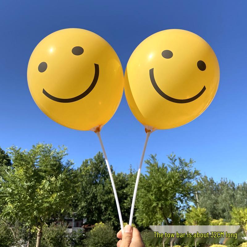 12" Verdickter Zitronengelber Smiley-Gesicht-Ballon für Geburtstagsfeier Dekoration