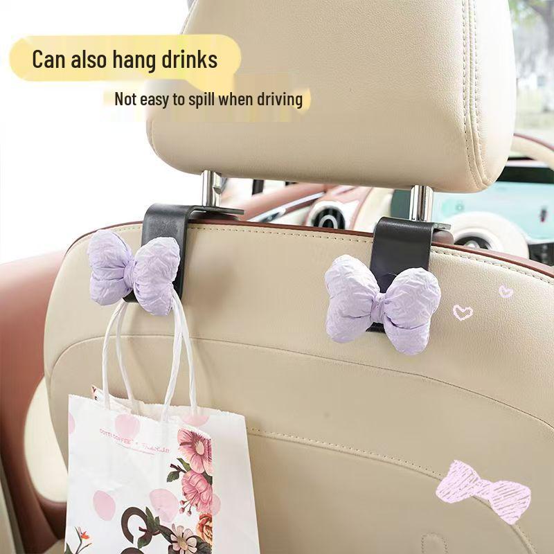 Universal Cute Flower Car Seat Back Hook - No Installation, Strong Load Bearing, Multifunctional Storage