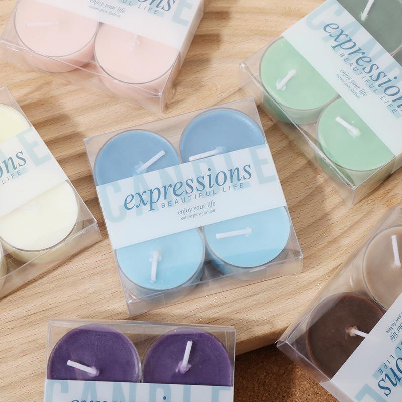 Ins Style Handmade Soy Wax Scented Candle Household Non-romantic Fire Paint Small Tea Wax Fragrance Gift