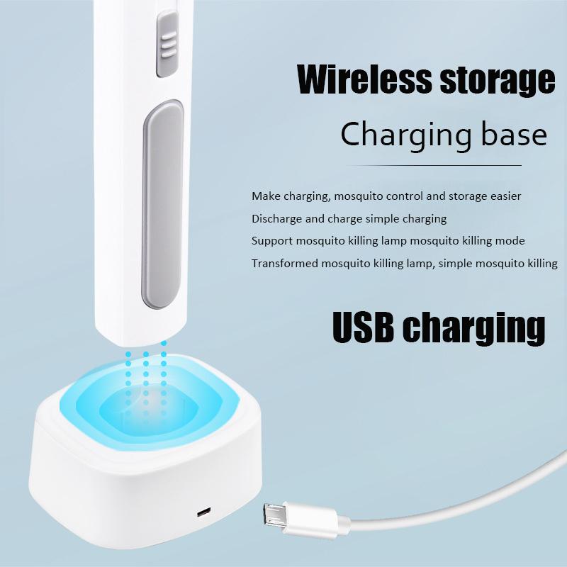 10LED Trap Mosquito Killer Lamp Electric Flies Swatter USB Rechargeable Summer Mosquito Trap Racket Anti Insect Bug Zapper 3000V