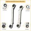 Valve Core Remover Taller Tool & HVAC Service Wrench Set With Hex Bit Adapters, Dual Size SAE 1/4 & 5/16 Port,3/8'' To 1/4'', 5/16'' X 1/4''
