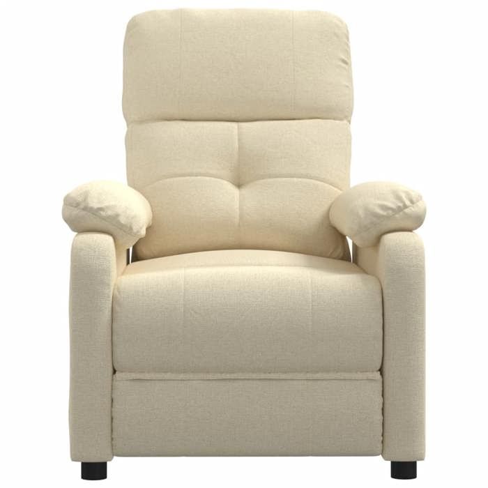 VidaXL Fauteuil de massage Crème Tissu 289681