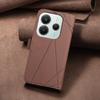 For Xiaomi Poco M7 Pro 5G/Xiaomi Redmi Note 14 5G Case BINFEN COLOR BF35 Geometry Imprinted Leather Phone Cover RFID Blocking Wallet Stand