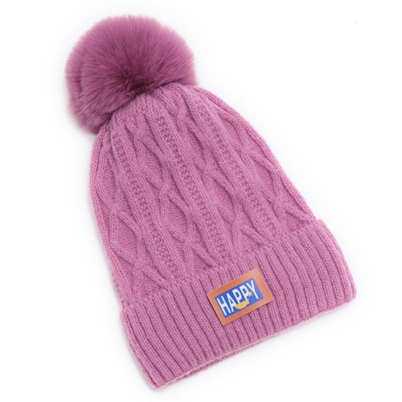 Winter hat women's new velvet thickened ear protector hairball hat versatile warm and cold-proof hat sleeve knitted hat tide