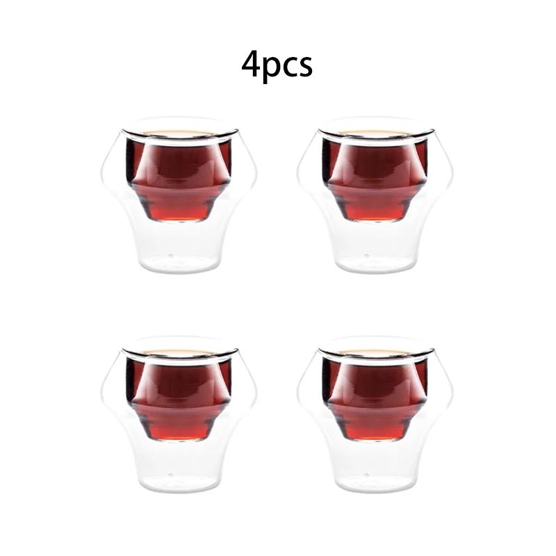 MHW-3BOMBER Çift Duvarlı Cam Bardaklar Haşlanmaya Karşı Yeniden Kullanılabilir Çay Bardağı Şeffaf Espresso Shot Bardağı Şarap Kadehi Bar Mutfak Kahve Aksesuarları
