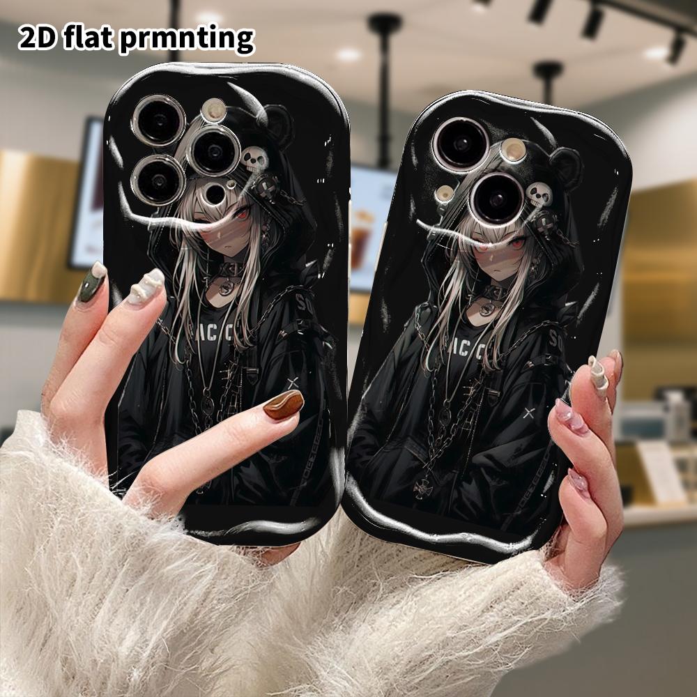 Phone Case: 2D flat, fits iPhone 18, 17, 16, 15, 14, 13, 12Pro protective case, hoodie girl, perfect Christmas and Halloween holiday gift