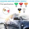 5pcs/Set Multi-Angle High Pressure Washer Spray Nozzle 1/4" Quick Connector Metal Tip Garden Spray Nozzle Quick Connect Nozzle