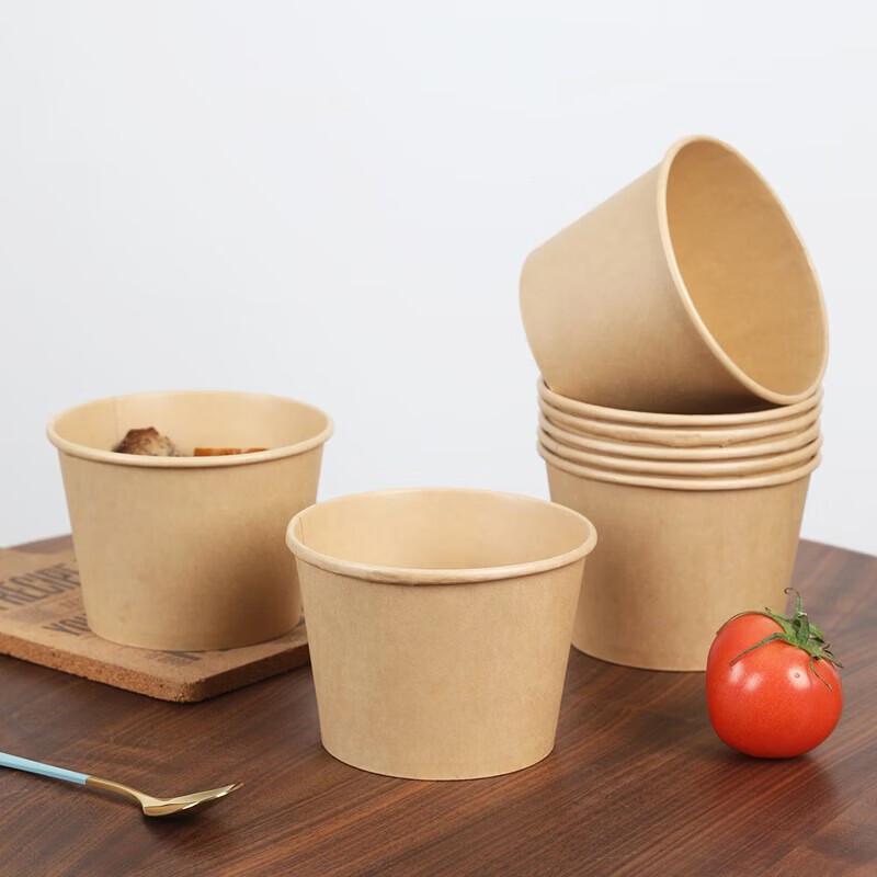 Fang Cao Di Disposable Paper Bowls, 1000ml (100-pack)