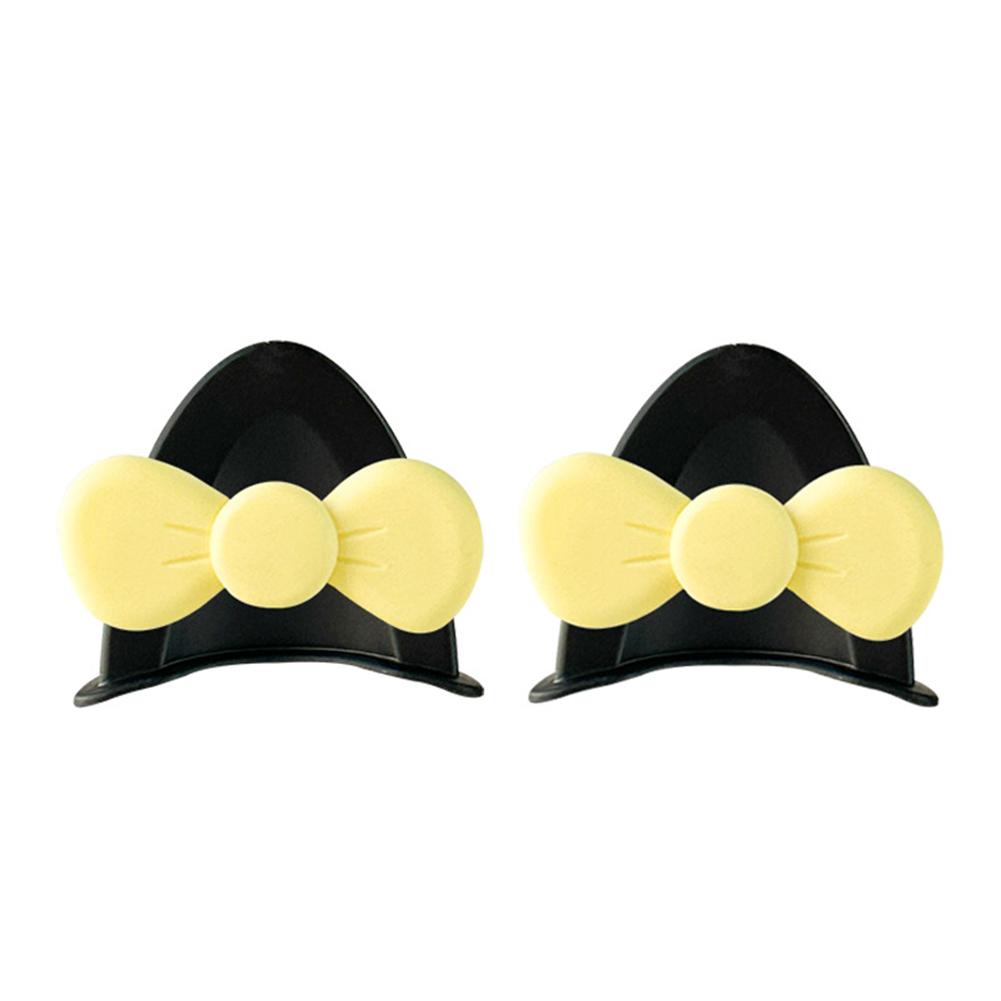 2Pcs Cute Motorcycle Helmet Bear‘s ’Ears with Bow Motocross Electric Bike Helmet and Car Steering Wheel Decroation Accessories Driving Styling