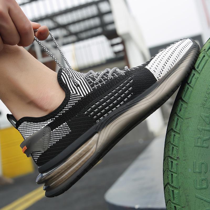 2025 Sommer atmungsaktive Fliegenstrick-Mesh-Schuhe Herren Jugend Sport- und Freizeitschuhe vielseitige Studenten-Kokosschuhe Luftpolsterschuhe