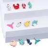20pcs Stainless Steel Cute Marine Dolphin Octopus Crab Fish Tail Starfish Charms Necklace Earring Pendant for DIY Jewelry Making