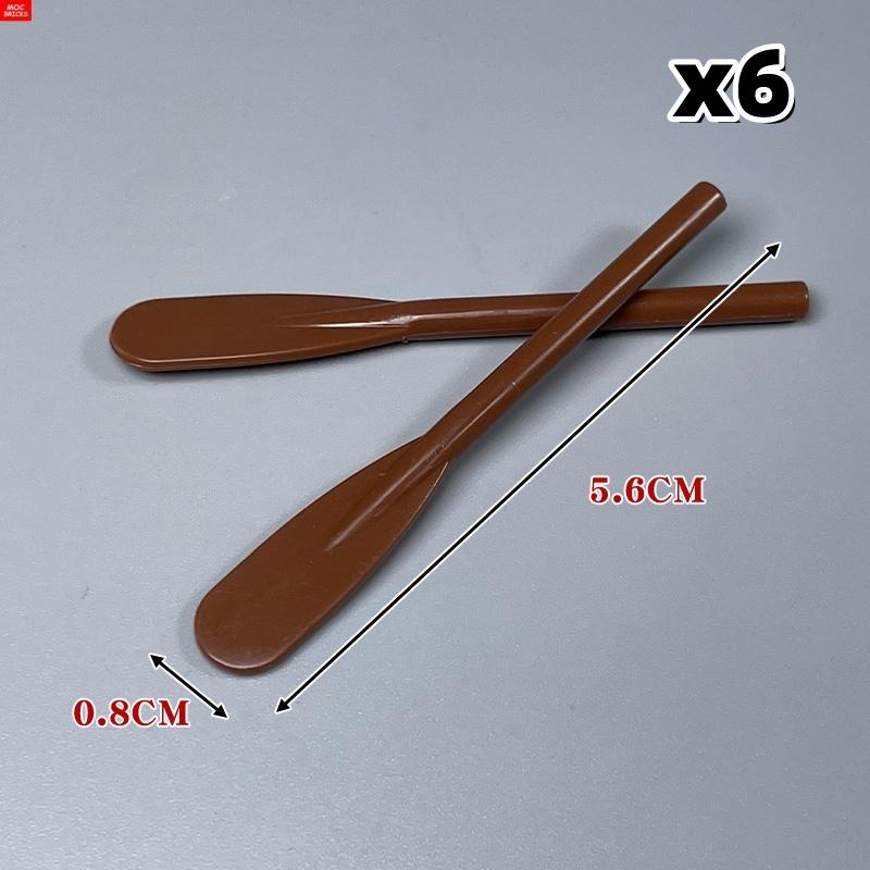 MOC Bricks Dugout Canoe Oar Ship Boat Camp Cabin Pirate Scene Accessory Military Assembled Building Block Accessories Kids Toys