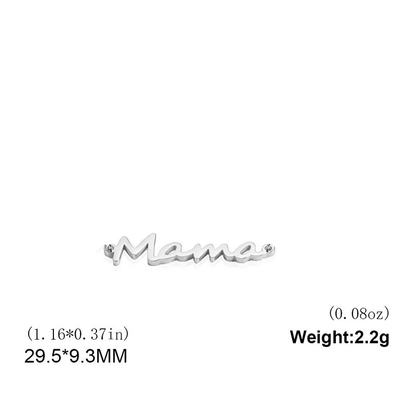 

Teamer 3pcs/lot Mama Charms Stainless Steel Charm For Necklace Bracelet Women Clavicle Chain Choker Jewelry Mother s Day Gifts