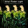 Solar Garden Flowers Lights Garden Decoration Yard Decor with Glowing Flowers & Stem Outdoor Lights Stake Lamp Lawn Lights