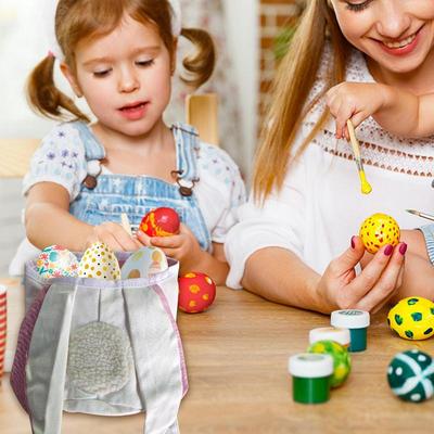 Easter Bags For Kids Handmade Washable Bunny Bags Festive Adorable Kitchen Reusable Grocery Basket For Kids Party Holiday