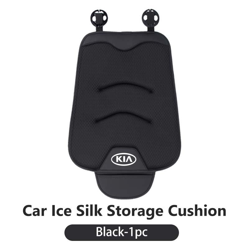 Car Seat Cushion Ice Silk Breathable Storage Bag Cushion Interior Accessories For KIA Stinger Optima Cerato Soul Venga Forte QJ2