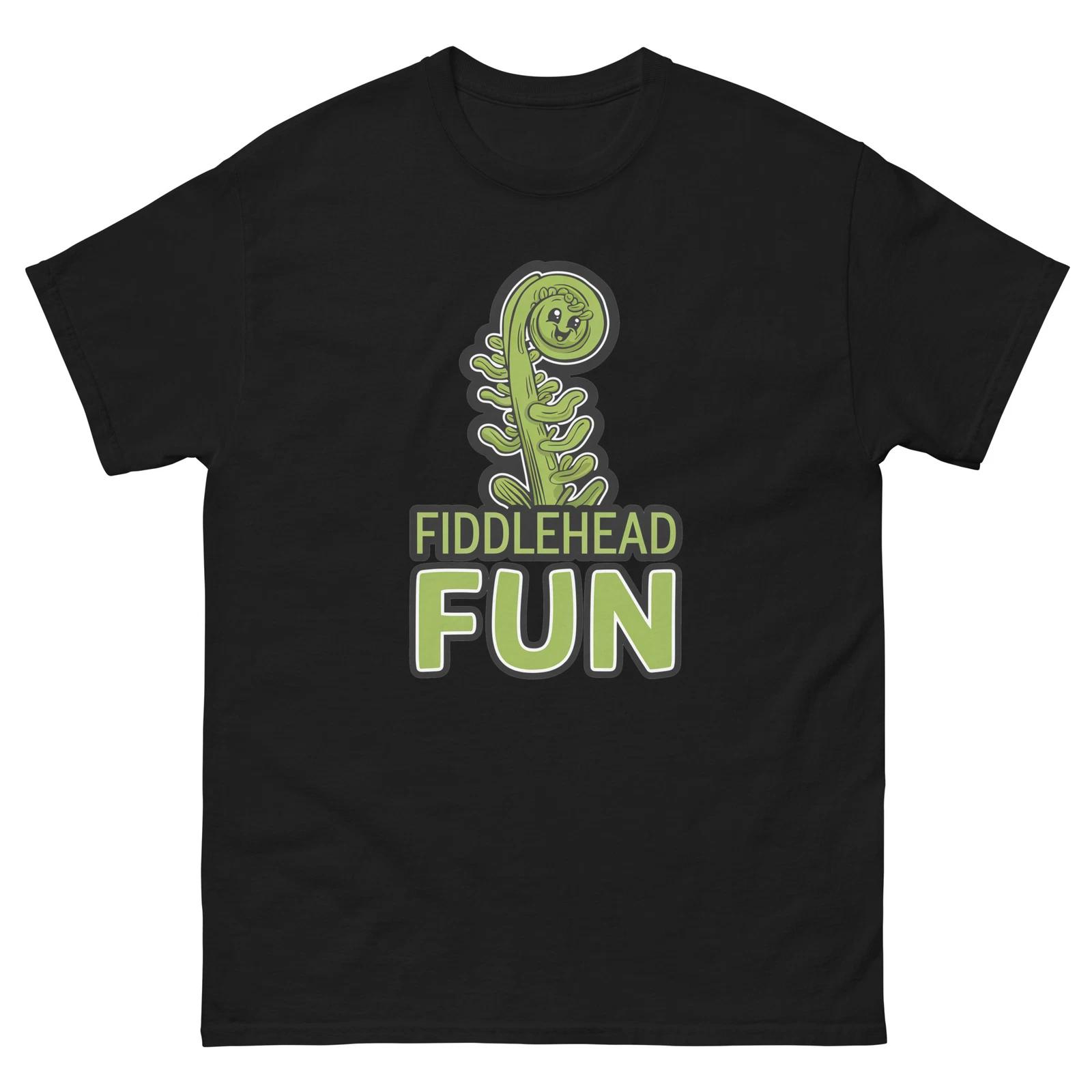 Fiddlehead Lover Food Image Cartoon Funny T-Shirt Shirt 3XL