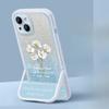 Applicable To Apple 14promax Mobile Phone Case 13/12 A Bouquet of White Flowers Creative Xs/xr Invisible Bracket Transparent Anti-fall