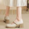 Single Shoes and Women's Shoes - New Style, Soft Leather, Versatile, Soft Leather, Shallow Toe, Thick Heel