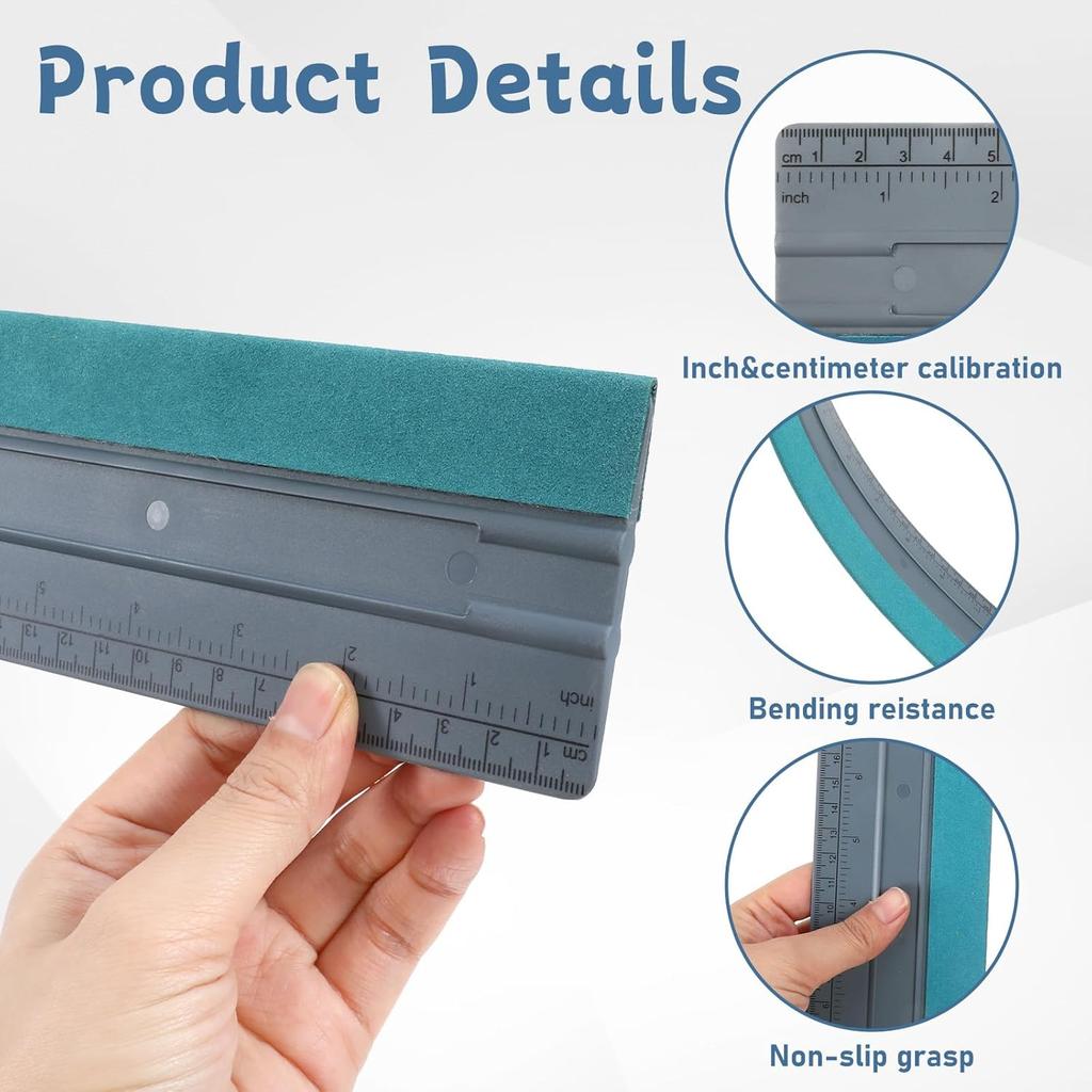 3 Pcs Vinyl Squeegee Tool Large Size Car Window Tint tallation Tool Felt Edge Squeegee Sign Making Wrap Tool for Wallpaper Smoothing Vinyl Graphic