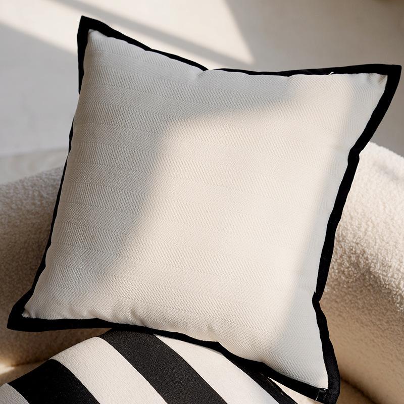 Kissenhülle 45x45 Schwarz Weiß Farbe Kissen Dekorative Kissenhülle für Sofakissen Luxus Dekoration Zuhause