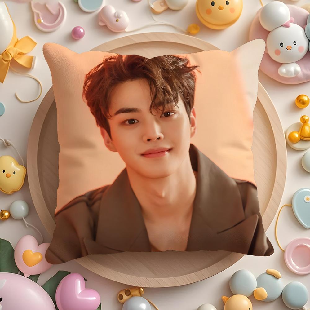 Korean Actor S-Song K-Kang Cushion Cover Home & Car Multi-Scene Pillow Cover - Reversible, Soft & Durable for Daily Use
