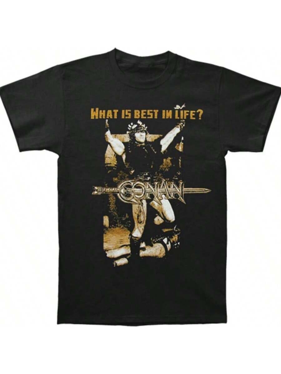 Conan Movie Best Life Adult T-Shirt Tee Black S разноцветный