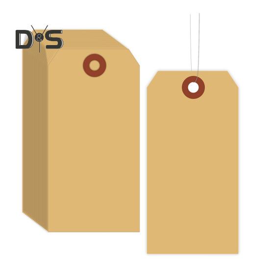 100Pcs Blanks Shipping Tags with Wire Hang Tags Food Clothing Wine Labels for Labeling Inventory Crafts