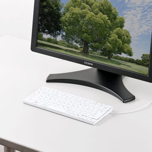 Sanwa Supply Wired USB Slim Keyboard No Numeric Keypad Pantograph 85 Keys Japanese 109A Layout White SKB-SL18WN