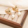 ins style trend high-end niche design earrings love pearl women's stud earrings