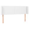 VidaXL Tête de lit avec oreilles Blanc 147x16x78-88 cm Similicuir3118579