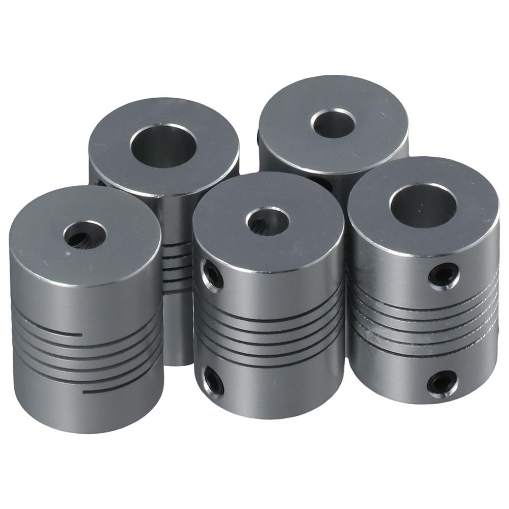 

Детали, 5 шт., аксессуары для 3D-принтеров, соединитель из алюминиевого сплава, гибкие муфты от 5 мм до 8 мм
