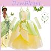 Princess Tiana Dress Kids Girls Costume Birthday Christmas Party Gift