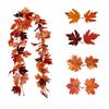 2Pcs Artificial Leaves Vine Hanging Plant for Thanksgiving Decoration, Artificial Vine Autumn Festival Decoration