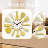 Acrylic Kitchen Wall Clock with Decorative Utensils, Silent Mechanism And Easy-to-Read Numbers,
