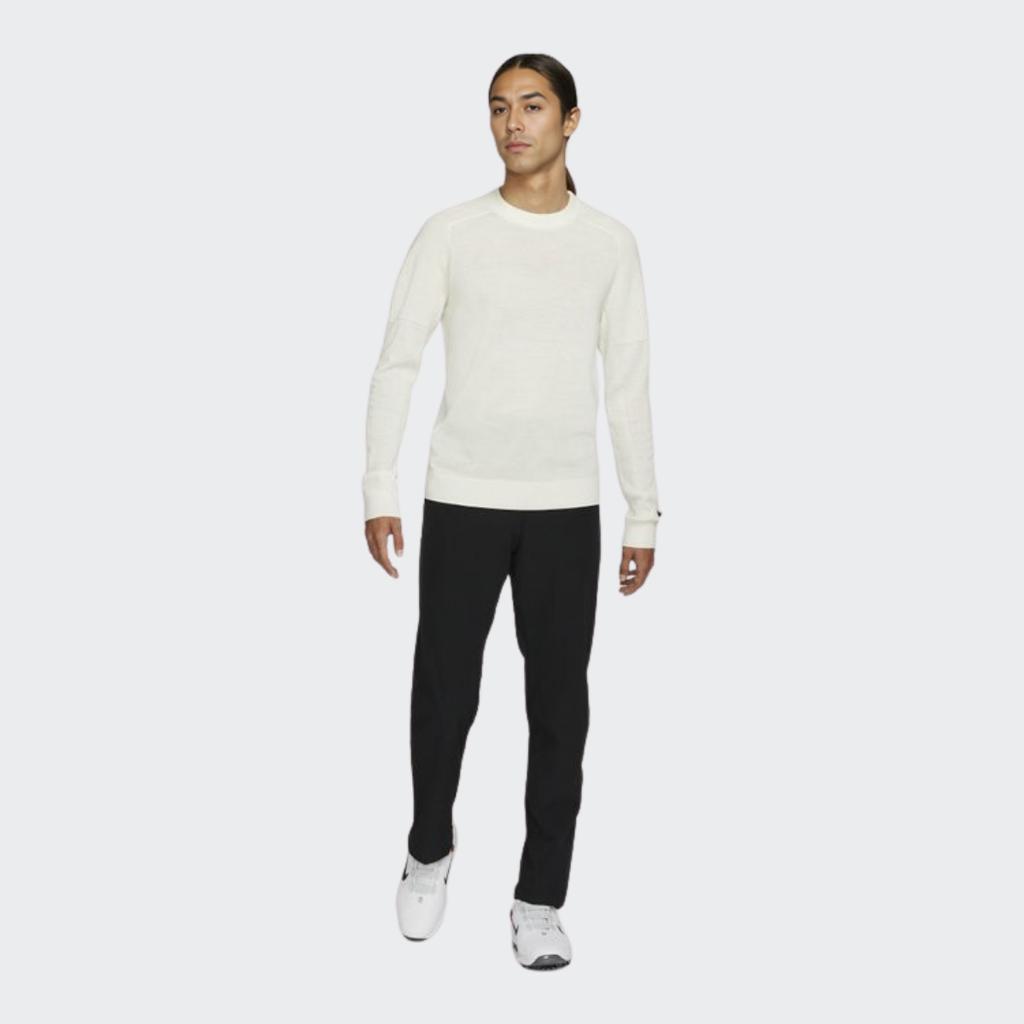 Nike Tiger Woods Solid Elastic Breathable Golf Crew Neck Sweater Men Tops Summit-White CU9783-121