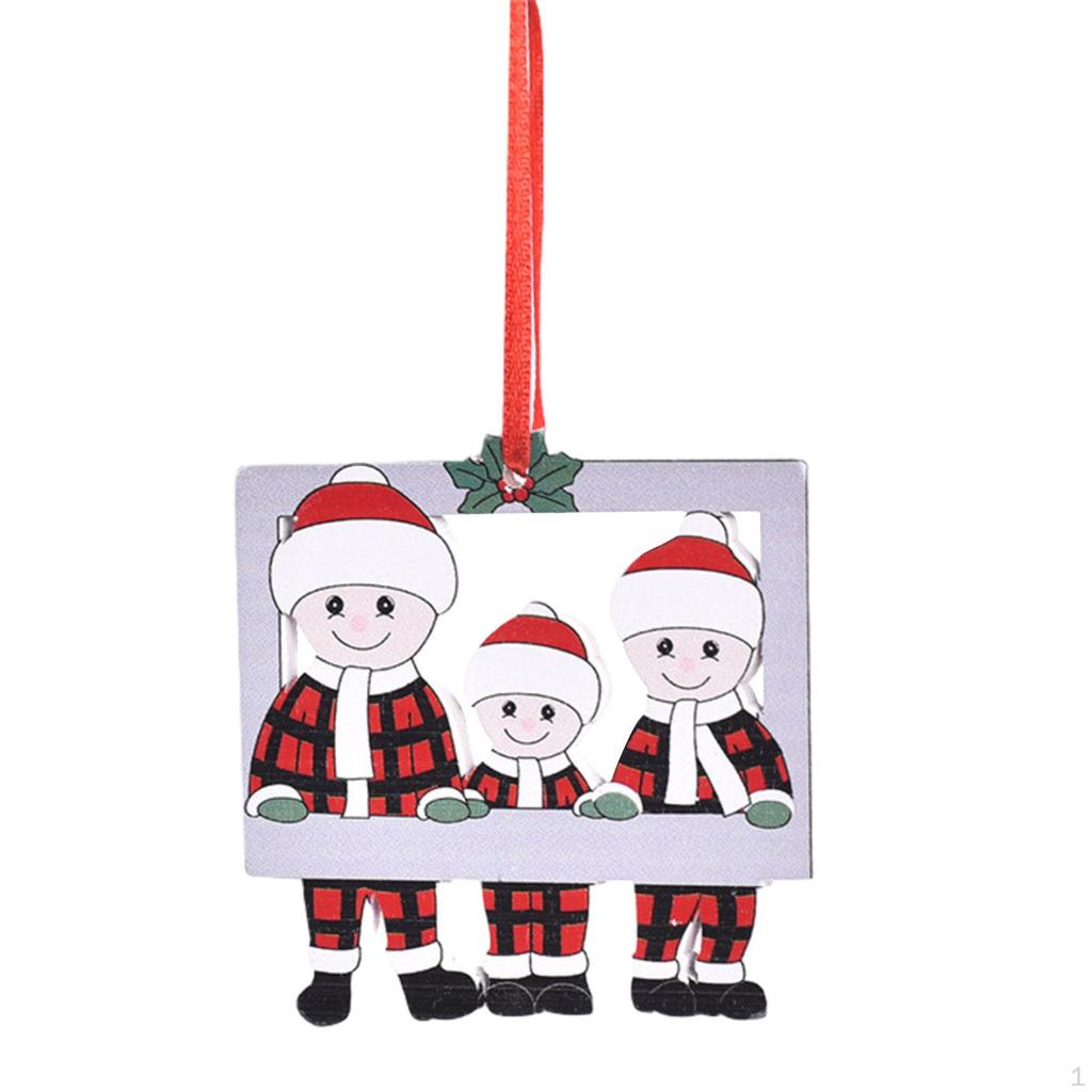 Christmas Family DIY Photo Frame Ornament Decoration Cute Hanging for