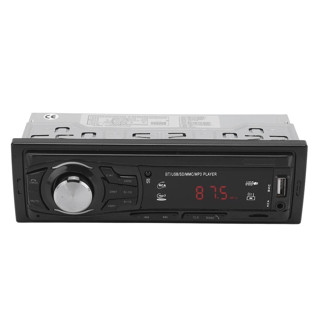 Car Bluetooth MP3 LED Stereo Music Player Multimedia Support U Disc USB Steering Remote Control