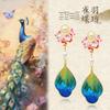Zan Niang Silk Velvet Flower Earrings: Retro Qipao Accessories