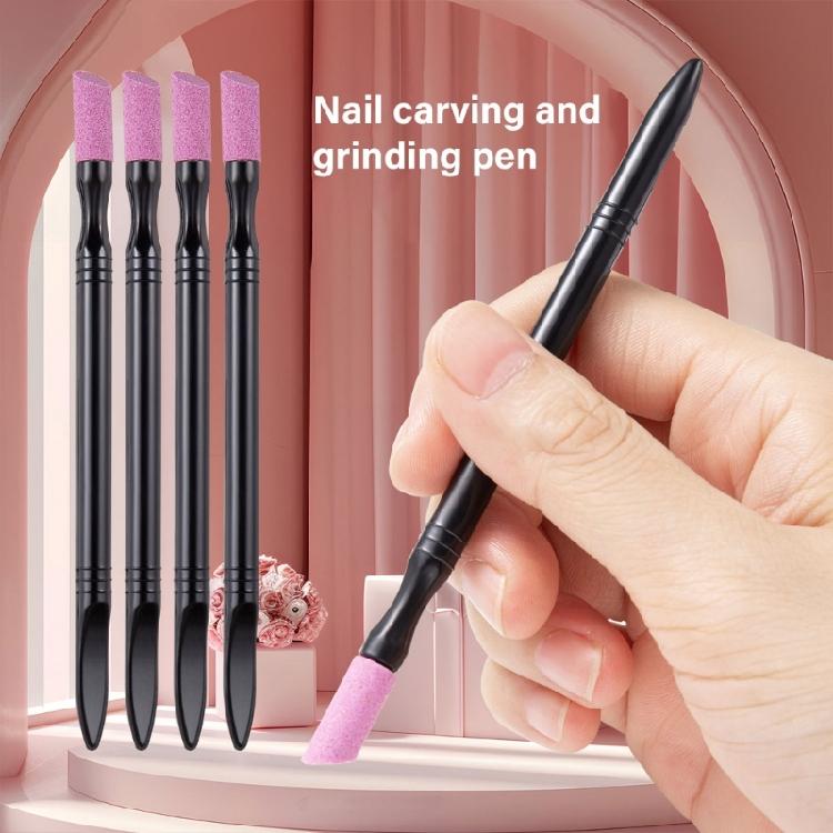 5 Pcs Cuticle File Stone Nail File Stone Cuticle Pusher Nail Art Polishing Pen Nail Grinding Pen