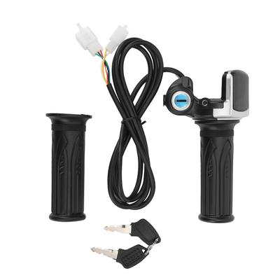 Set di chiavi per blocco acceleratore a rotazione per bici elettrica, indicatore LED per moto, scooter, 48 V
