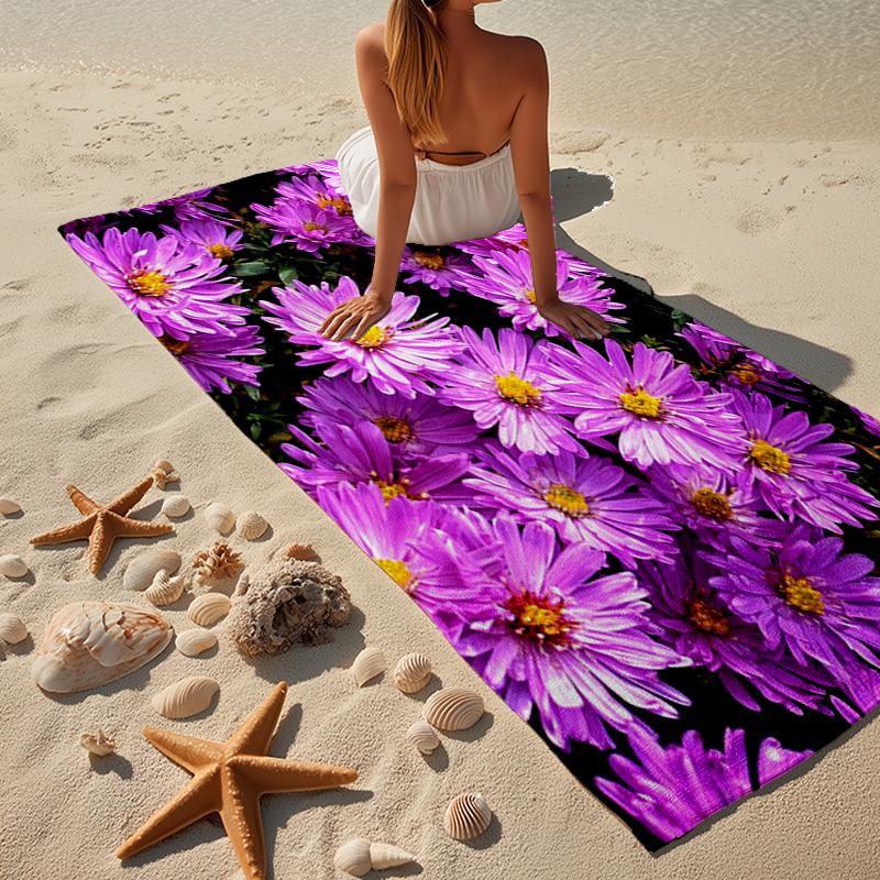 Floral Butterflies Wooden Background Beach Towel, Super Soft Microfiber, Gift for Her/Him, Birthday, for Pool, Beach, Travel, Home Decor Fan Gifts