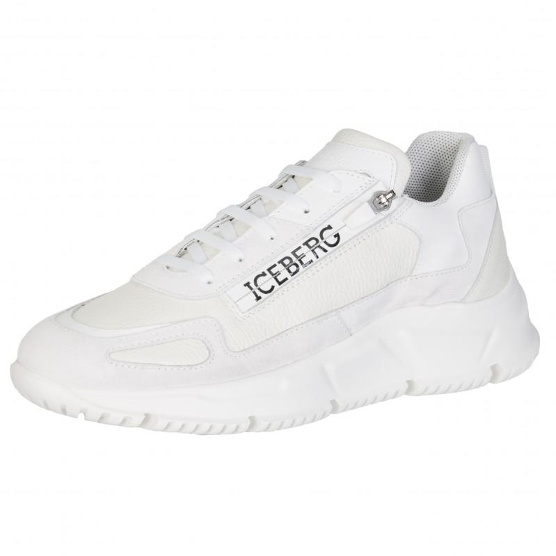 Iceberg Italienische Leder-Sneaker neu weiß - Größe: 43