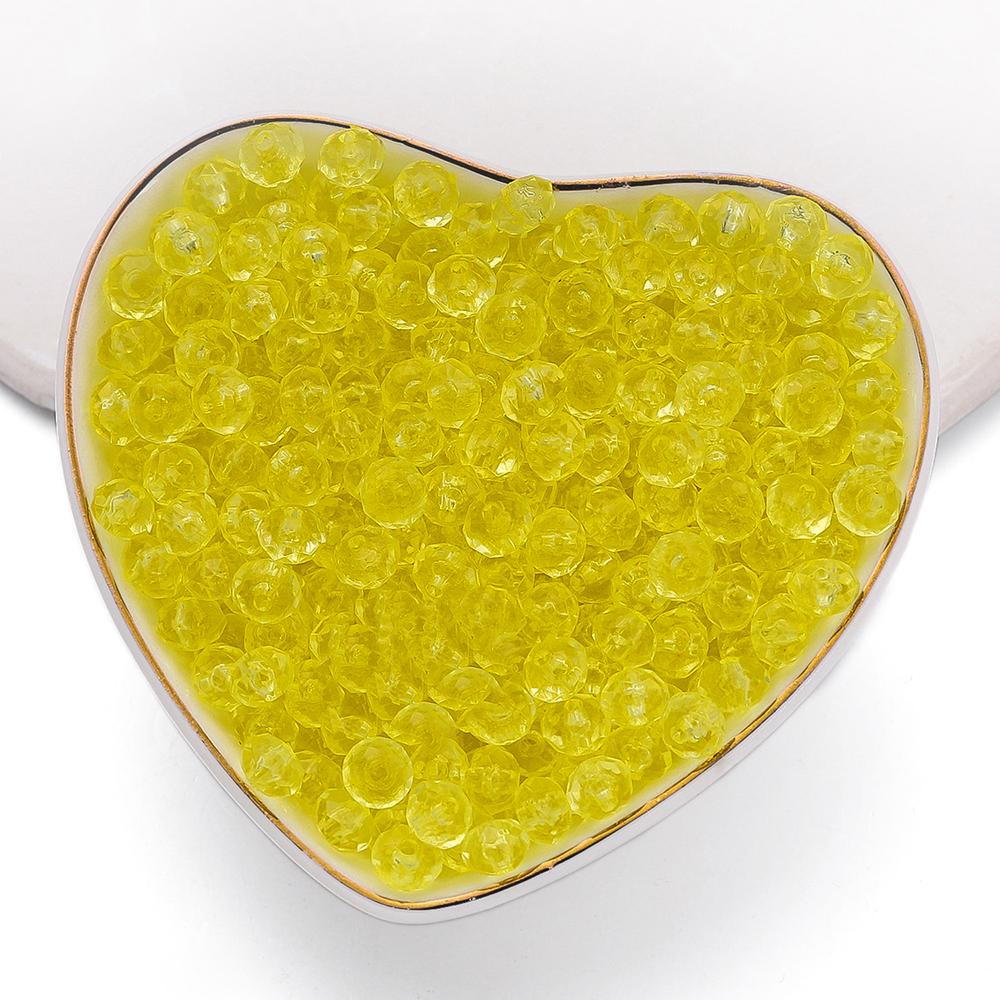 100pcs/Lots 6mm Acrylic Flat Round Shaped Beads Clear Faceted Spacer Beads for DIY Earrings Bracelets Jewelry Making Supplies
