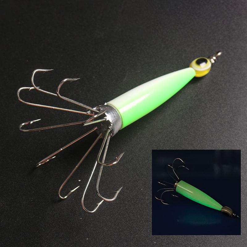 Umbrella-Shaped Style Squid Hook With Fish Eyes Sleeve-Fish Octopus Squid Bait Jig Hook Deep Sea Fishing Lure Cuttlefish Tackle